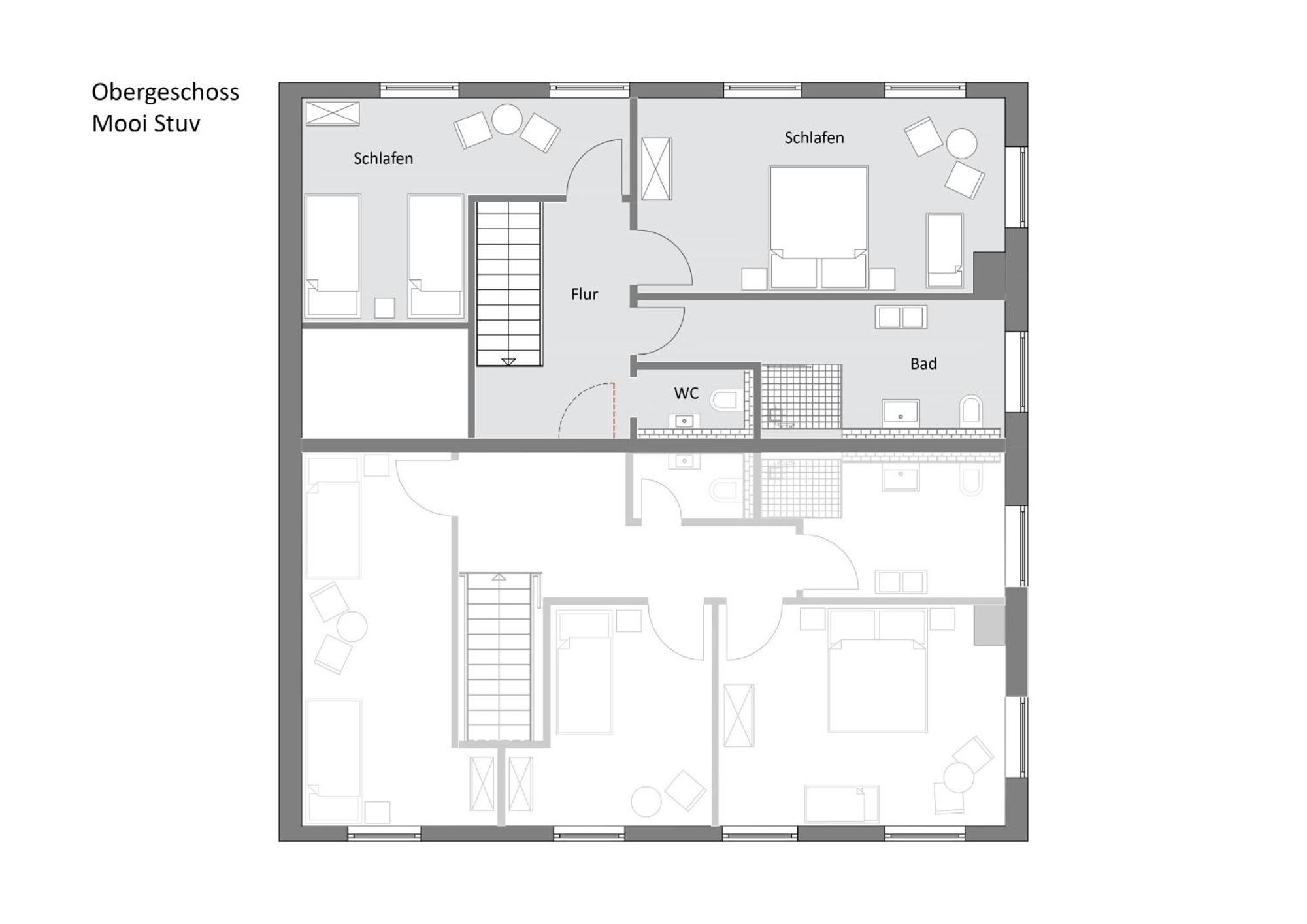 Mooi Stuv , Maisonettenwohnung , Gulfhof , Kachelofen Norden Luaran gambar